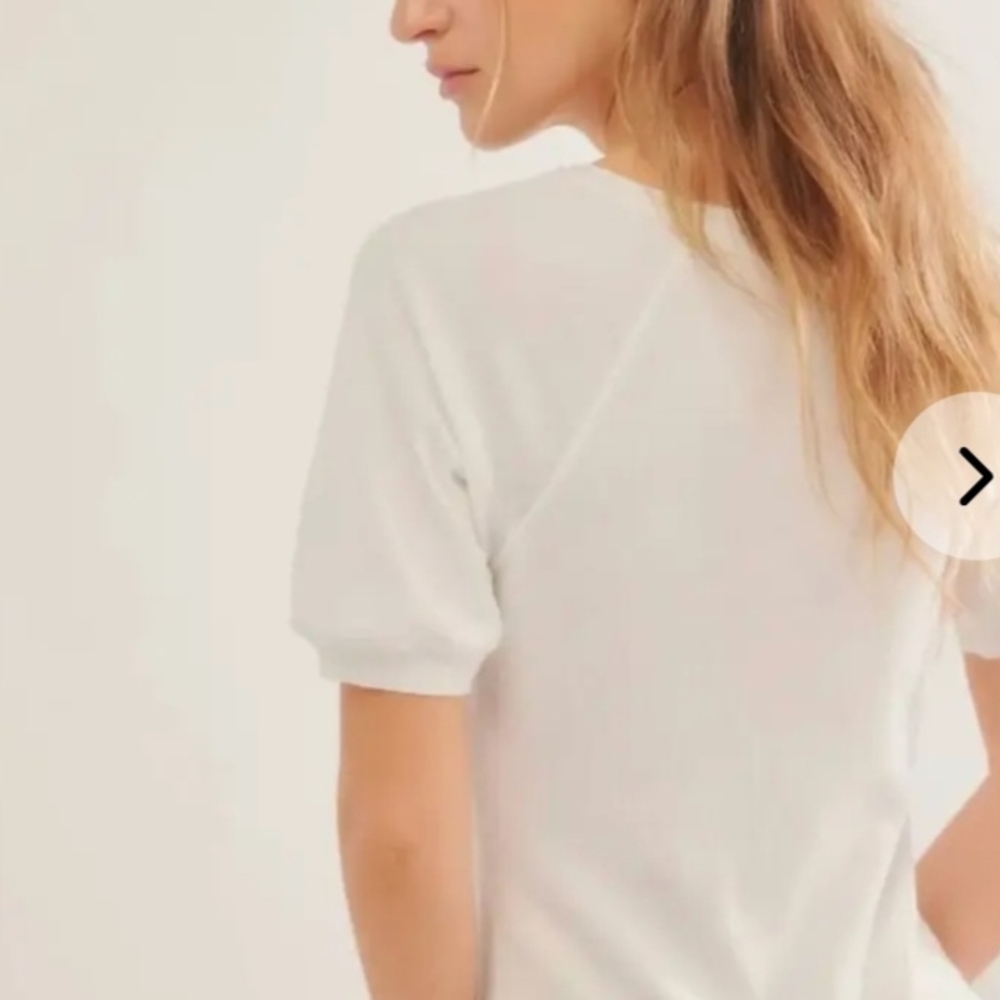 Free People White Short Sleeve Tee - Picture 4 of 10